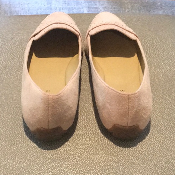 Talbots Suede Slip-On Loafers with Gold Pinhead Studs  (10M) - Picture 5 of 7
